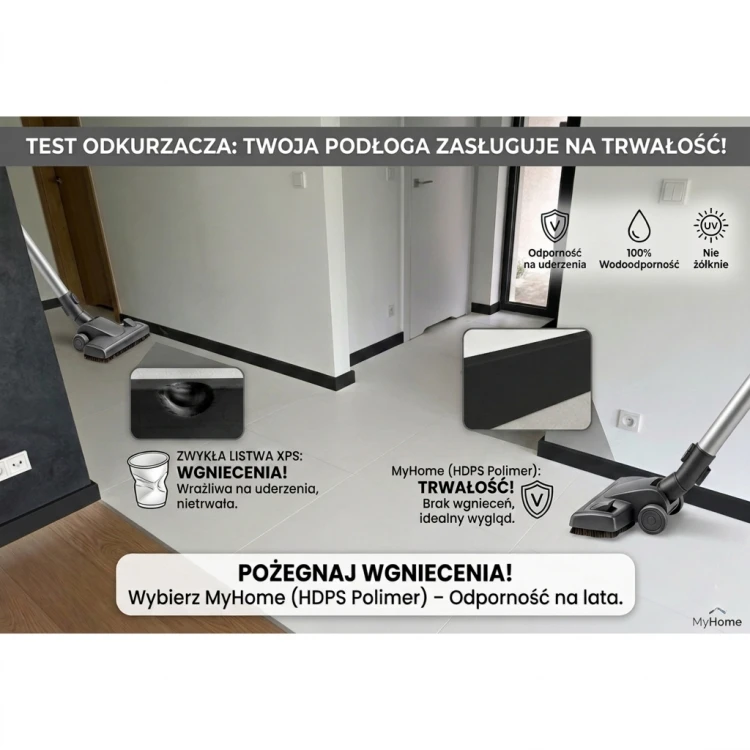 Listwa przypodłogowa czarna twarda polimerowa 240x8 cm wodoodporna MyHome – zdjęcie 10
