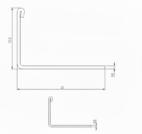LISTWA ZE STALI  NIERDZEWNEJ KTT925 12,5 x 22MM 2,5M SZCZOTKOWANA