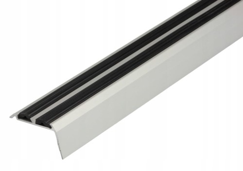 Profil aluminiowy Schodowy z wkładką antypoślizgową Srebrny mat 38x20mm0.9