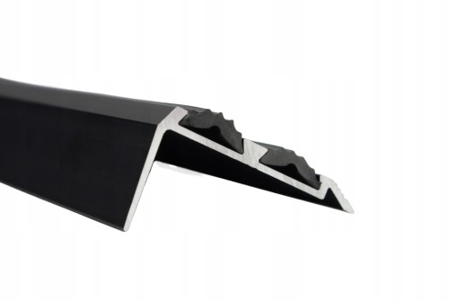 Profil aluminiowy Schodowy z wkładką antypoślizgową czarny mat 38x20mm 0.9