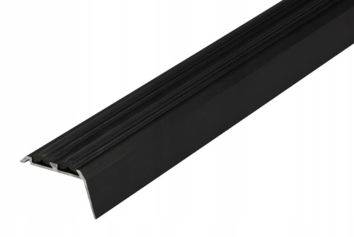 Profil aluminiowy Schodowy z wkładką antypoślizgową czarny mat 38x20mm 1.8