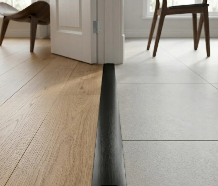 Listwa Progowa 40mm 93 CM Aluminiowa Łączeniowa Czarna Szczotkowana MyHome