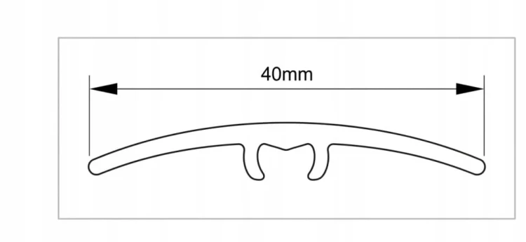 Listwa Progowa 40mm 93 CM Aluminiowa Łączeniowa Czarna Szczotkowana MyHome