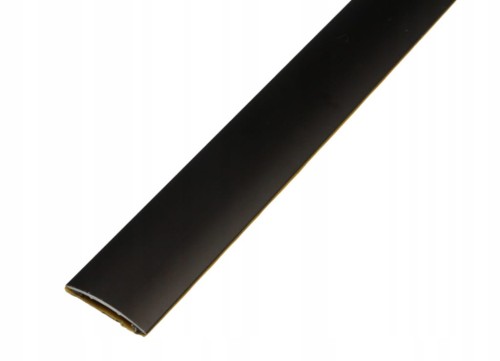 LISTWA PROGOWA SAMOPRZYLEPNA 90 CM 30 MM ALUMINIOWA CZARNY BRĄZ GŁADKA