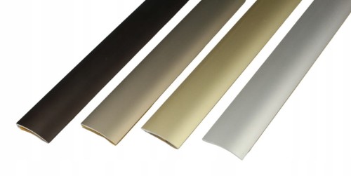 LISTWA PROGOWA SAMOPRZYLEPNA 90 CM 30 MM ALUMINIOWA CZARNY BRĄZ GŁADKA