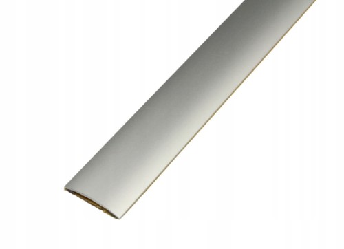 LISTWA PROGOWA SAMOPRZYLEPNA 90 CM 30 MM ALUMINIOWA SREBRNA GŁADKA MYHOME