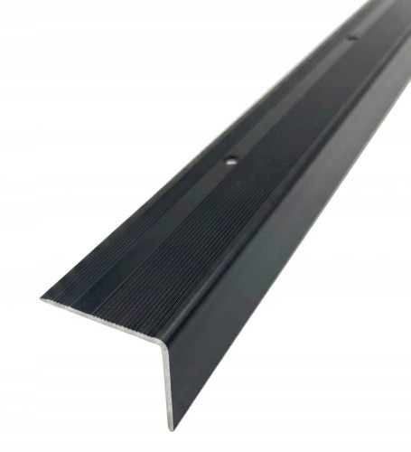 Profil Schodowy Aluminiowy Czarny Ryflowany 45x40mm MyHome