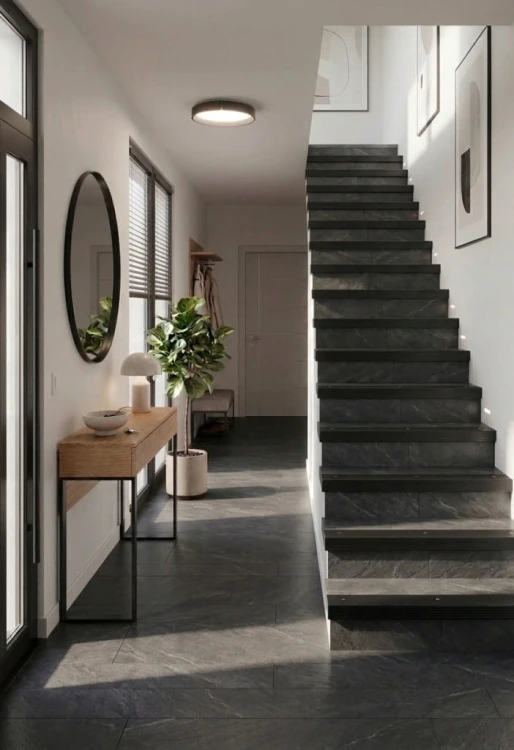 Profil Schodowy Aluminiowy Czarny Ryflowany 45x40mm MyHome