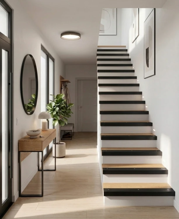 Profil Schodowy Aluminiowy Czarny Ryflowany 45x40mm MyHome