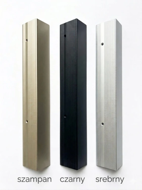 Profil Schodowy Aluminiowy Czarny Ryflowany 45x40mm MyHome