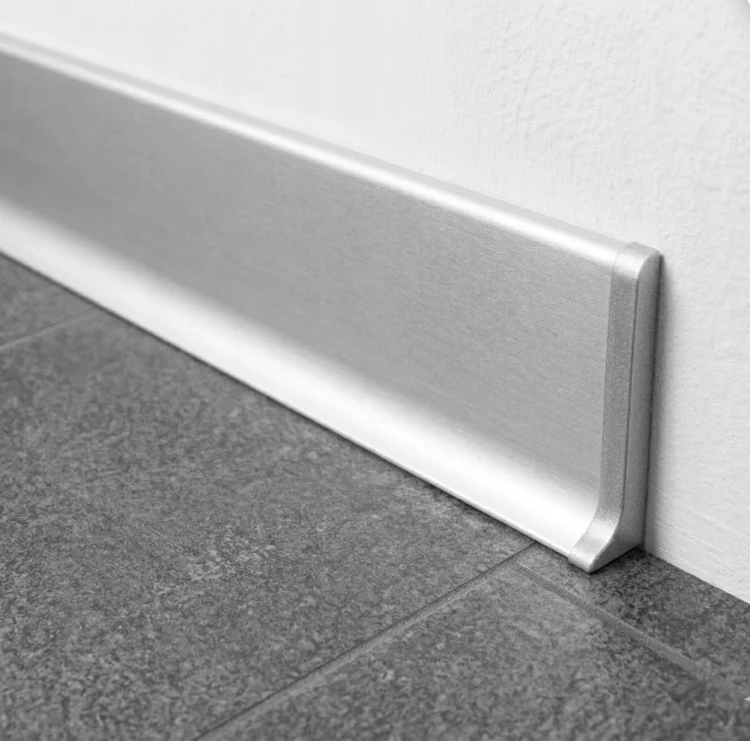 Zaślepka prawa do aluminiowej listwy przypodłogowej 80 mm srebrna MyHome – zdjęcie 2