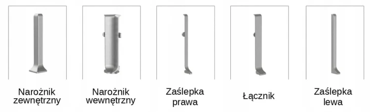 Zaślepka prawa do aluminiowej listwy przypodłogowej 80 mm srebrna MyHome – zdjęcie 4