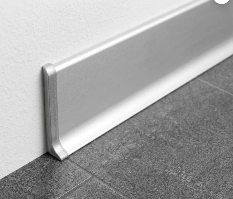 ZAŚLEPKA LEWA ALUMINIOWA SREBRNA 80mm METAL MyHome