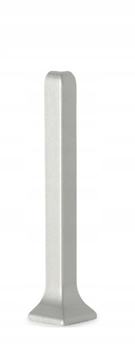 Narożnik zewnętrzny do aluminiowej listwy przypodłogowej 80 mm srebrny