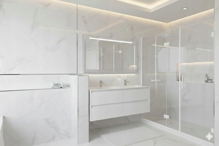 LISTWA DEKORACYJNA DO PŁYTEK 250x10mm SREBRNY SZCZOTKOWANY STAL NIERDZEWNA