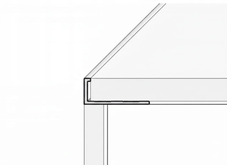 LISTWA DEKORACYJNA DO PŁYTEK 250x10mm SREBRNY SZCZOTKOWANY STAL NIERDZEWNA