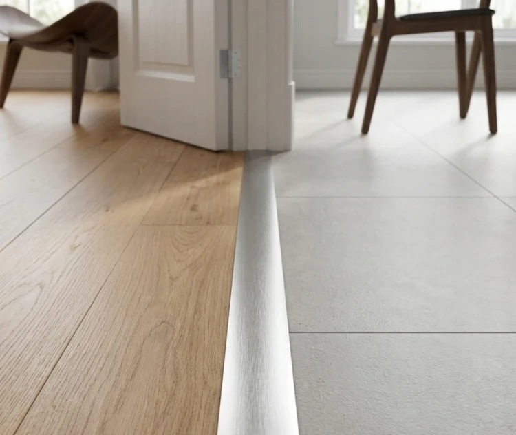 Listwa Progowa 40mm 93 CM Aluminiowa Łączeniowa Srebrna Szczotkowana MyHome