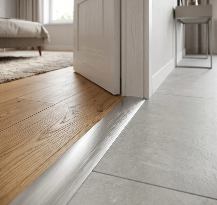 Listwa Progowa 40mm 93 CM Aluminiowa Łączeniowa Srebrna Szczotkowana MyHome