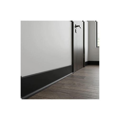 Zakończenie Prawe do Aluminiowej Listwy Przypodłogowej 80 mm – Czarne