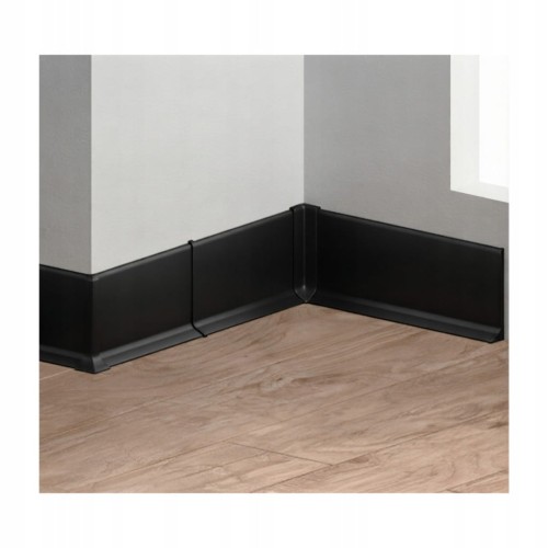 Listwa przypodłogowa aluminiowa 80mm Czarny Mat 2,5m MyHome