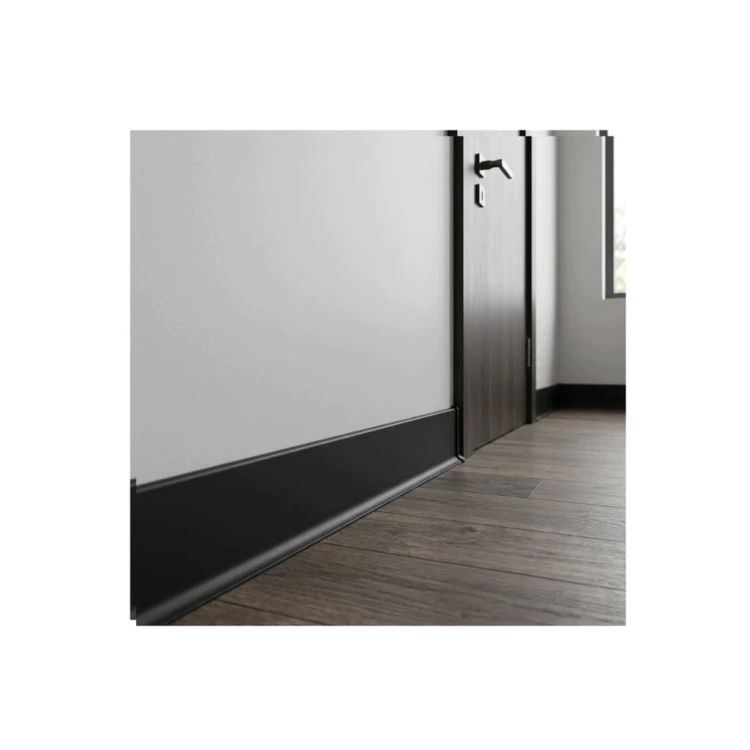 Listwa przypodłogowa aluminiowa 80mm Czarny Mat 2,5m MyHome