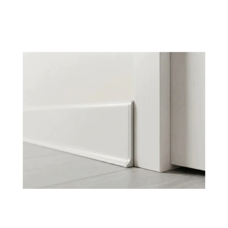 Zakończenie Prawe do Aluminiowej Listwy Przypodłogowej 80 mm – Białe