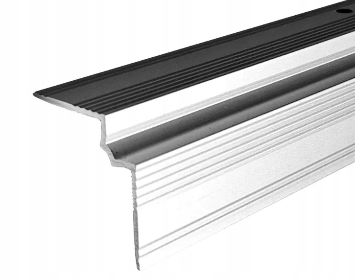 Listwa Schodowa Alu narożnikowa wewnętrzna do paneli SPC 5mm Srebrna 270cm