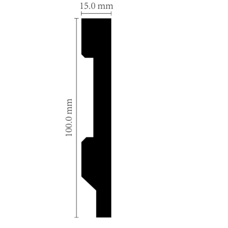 LISTWA PRZYPODŁOGOWA BIAŁA WODOODPORNA POLIMEROWA 240 CM 10 CM COKÓŁ HI-PS
