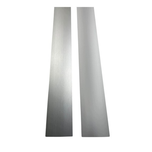 LISTWA PROGOWA SAMOPRZYLEPNA 93 CM 40 MM ALUMINIOWA SREBRNA GŁADKA MYHOME
