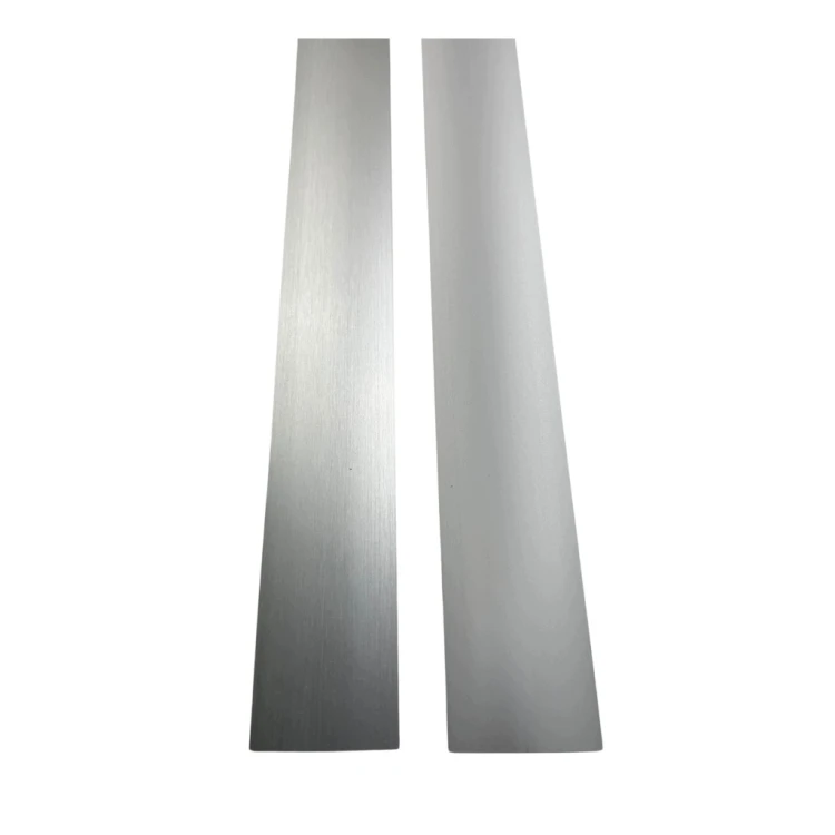 LISTWA PROGOWA SAMOPRZYLEPNA 93 CM 40 MM ALUMINIOWA SREBRNA GŁADKA MYHOME