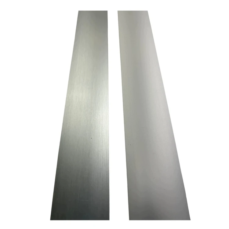 LISTWA PROGOWA SAMOPRZYLEPNA 93 CM 40 MM ALUMINIOWA SREBRNA GŁADKA MYHOME