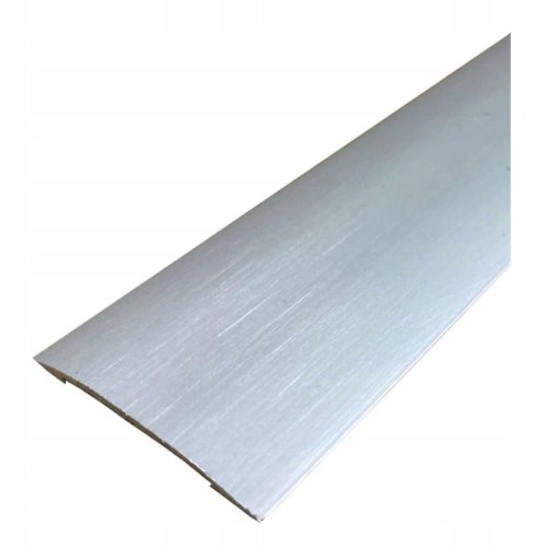 LISTWA PROGOWA SAMOPRZYLEPNA 93 CM 40 MM ALUMINIOWA SREBRNA SZCZOTKOWANA