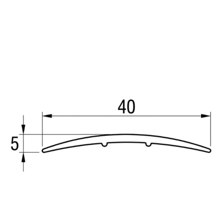 LISTWA PROGOWA SAMOPRZYLEPNA 93 CM 40 MM ALUMINIOWA SREBRNA SZCZOTKOWANA