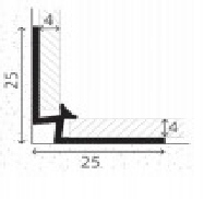 Listwa Alu narożnikowa wewnętrzna do paneli 4mm Czarna 270cm MyHome