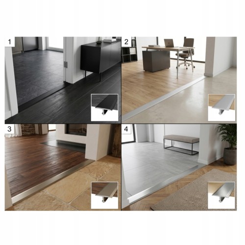 Profil T 25mm Listwa Progowa Dylatacyjna Srebrna KTP25 93cm