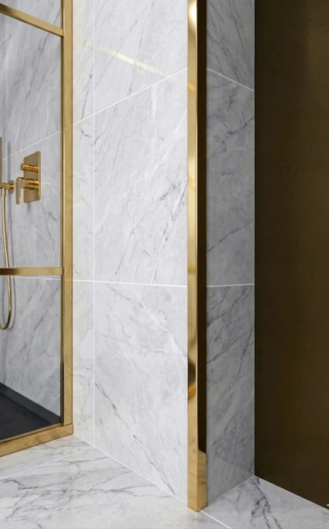 Kątownik aluminiowy 270 cm, 15 mm ZŁOTY POŁYSK MyHome