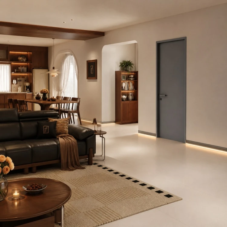 Listwa przypodłogowa aluminiowa LED łukowa 80mm Ciemnoszary 2,5m MyHome RMS-A-12