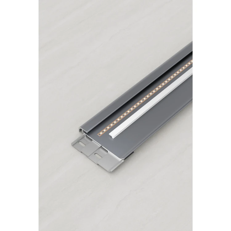 Listwa przypodłogowa aluminiowa LED łukowa 80mm Ciemnoszary 2,5m MyHome RMS-A-12