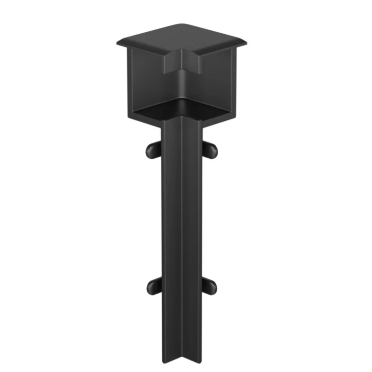 Listwa przypodłogowa aluminiowa LED z bocznym światłem 80mm Czarny Piaskowany 2,5m MyHome RMS-A-7
