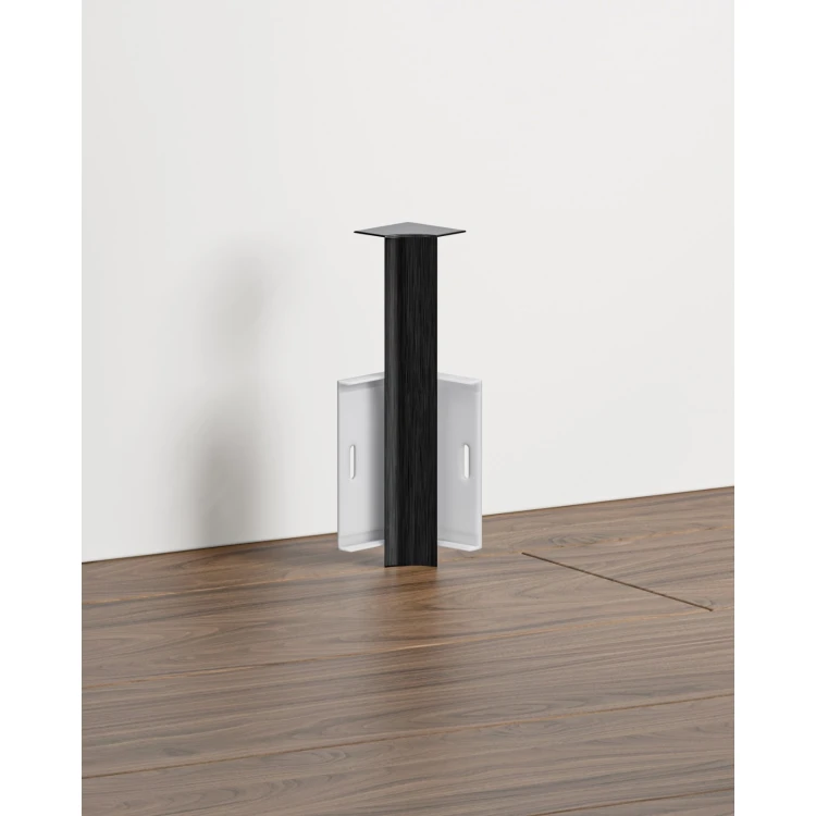 Listwa przypodłogowa aluminiowa LED podświetlana na klips 80mm Czarny Szczotkowany 2,5m MyHome RMS-A-3