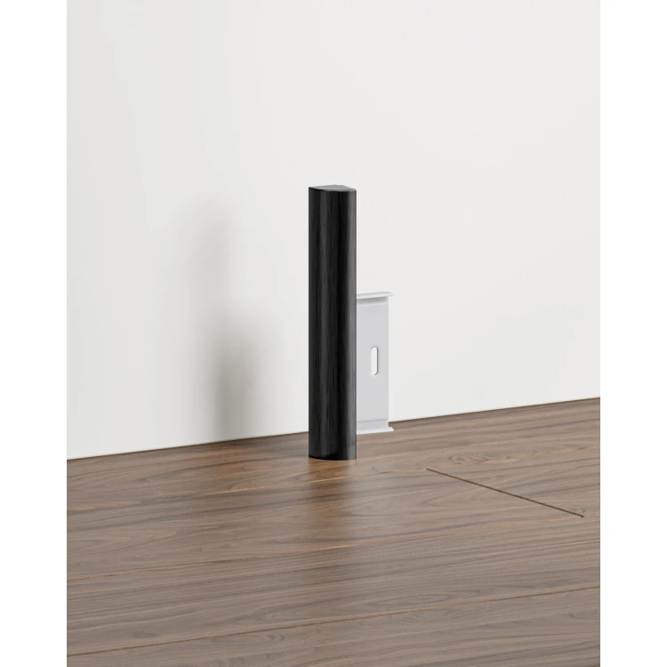 Listwa przypodłogowa aluminiowa LED podświetlana na klips 80mm Czarny Szczotkowany 2,5m MyHome RMS-A-3