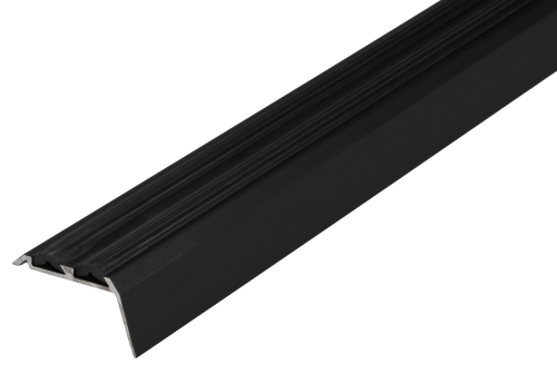 Profil aluminiowy Schodowy z wkładką antypoślizgową czarny mat 38x20mm