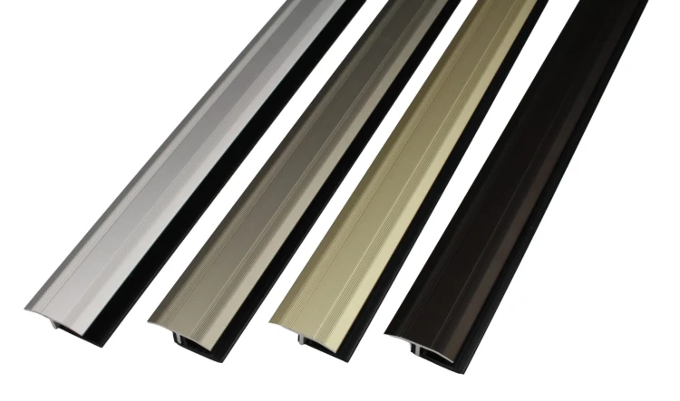 Aluminiowa listwa łączeniowa, progowa 30mm Piasek z profilem bazowym PVC 2,7m – zdjęcie 3