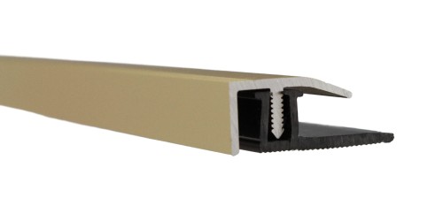 Aluminiowa listwa zakończeniowa 20mm Piasek pustyni z profilem bazowym PVC 2,7m