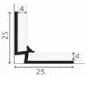 Aluminiowy narożnik wewnętrzny do płyt 4mm Piasek pustyni 2,7m – zdjęcie 2