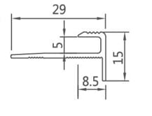 Profil aluminiowy F schodowy zewnętrzny 5 mm 2.7m Srebrny – zdjęcie 2