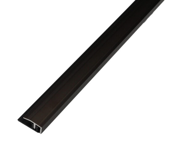 Aluminiowa listwa zakończeniowa 20mm czarny brąz z profilem bazowym PVC 2,7m - obrazek 5
