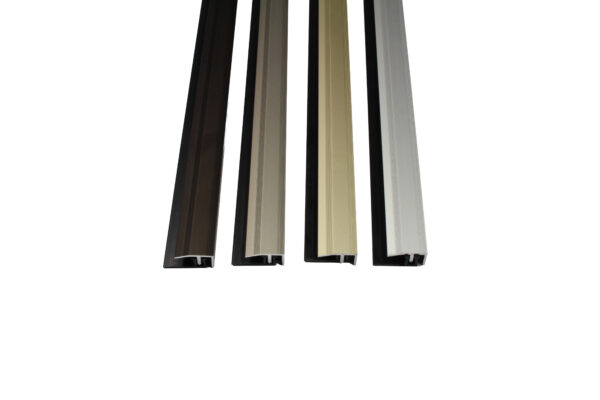 Aluminiowa listwa zakończeniowa 20mm czarny brąz z profilem bazowym PVC 2,7m - obrazek 3