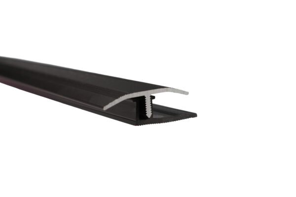 Aluminiowa listwa łączeniowa, progowa 30mm Czarny Brąz z profilem bazowym PVC 2,7m