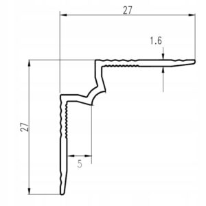 Profil aluminiowy wewnętrzny do SPC 5mm 0,9 m szampan - obrazek 4